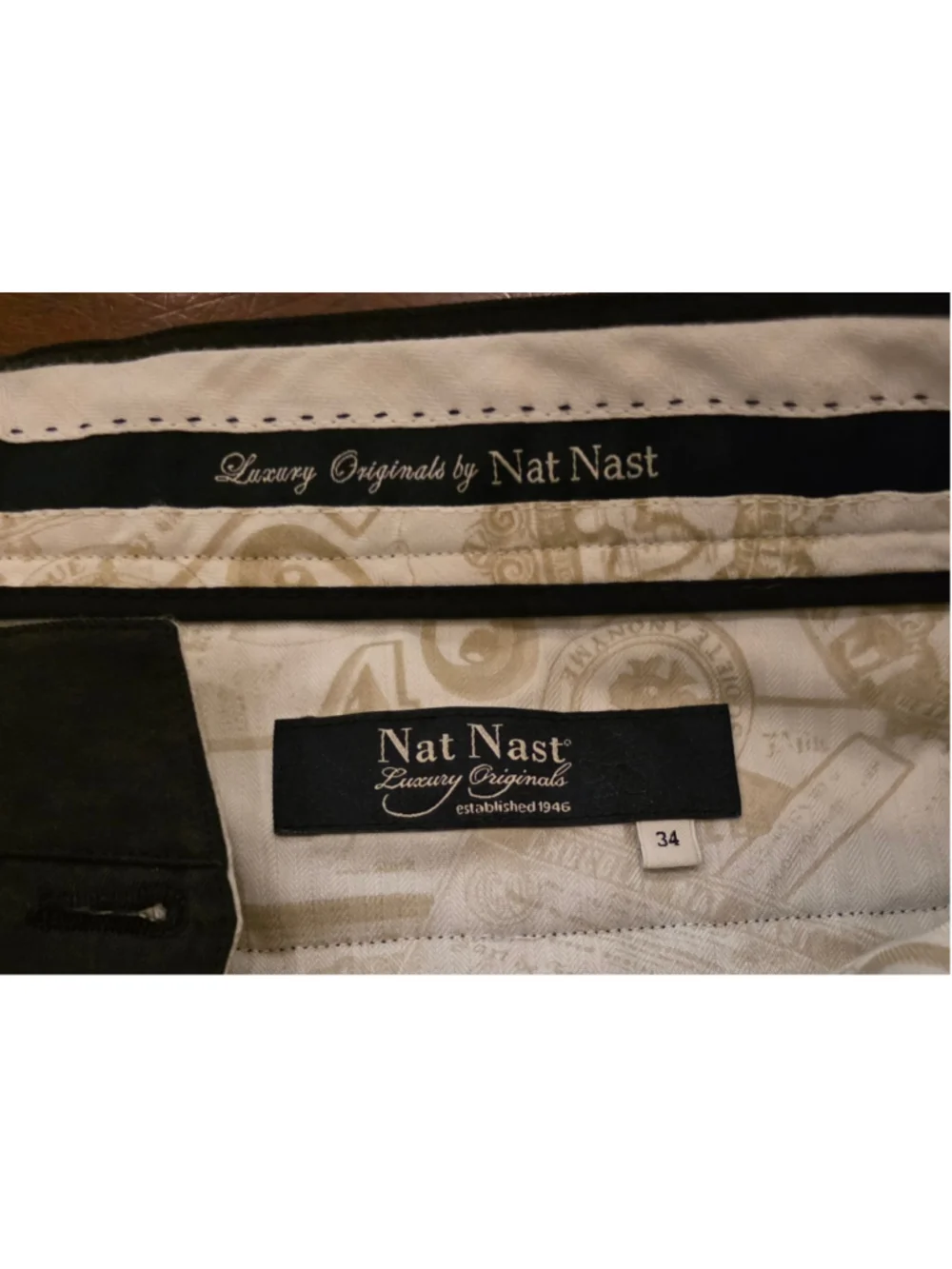 Men's Nat Nast Flat Front Shorts Black Size 34